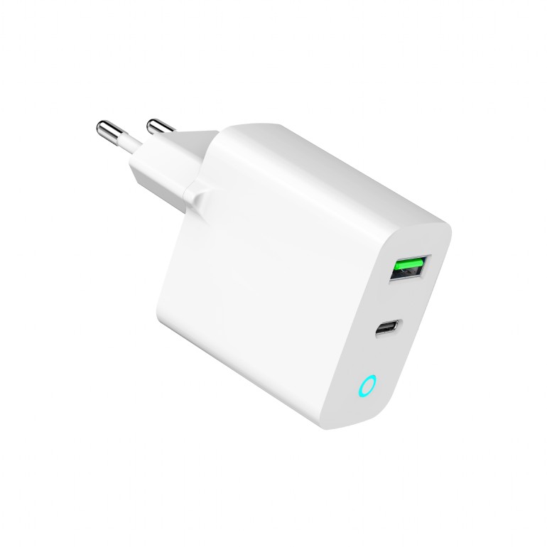 GEMBIRD 2-port 20W USB fast charger LED