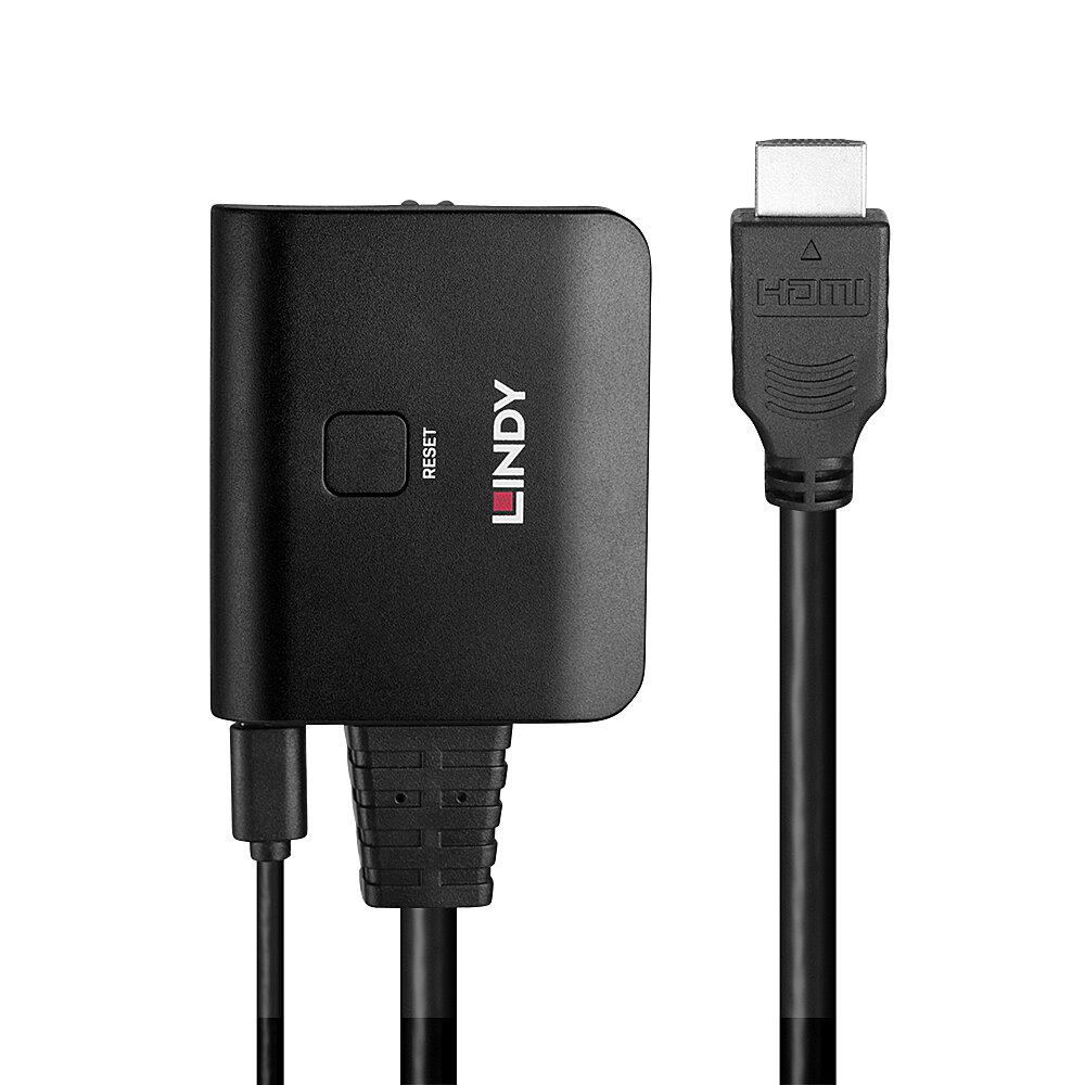 Adaptor HDMI, Lindy, 2 x HDMI, 50 cm, Negru 2 Adaptor HDMI, Lindy, 2 x HDMI, 50 cm, Negru - imagine 2