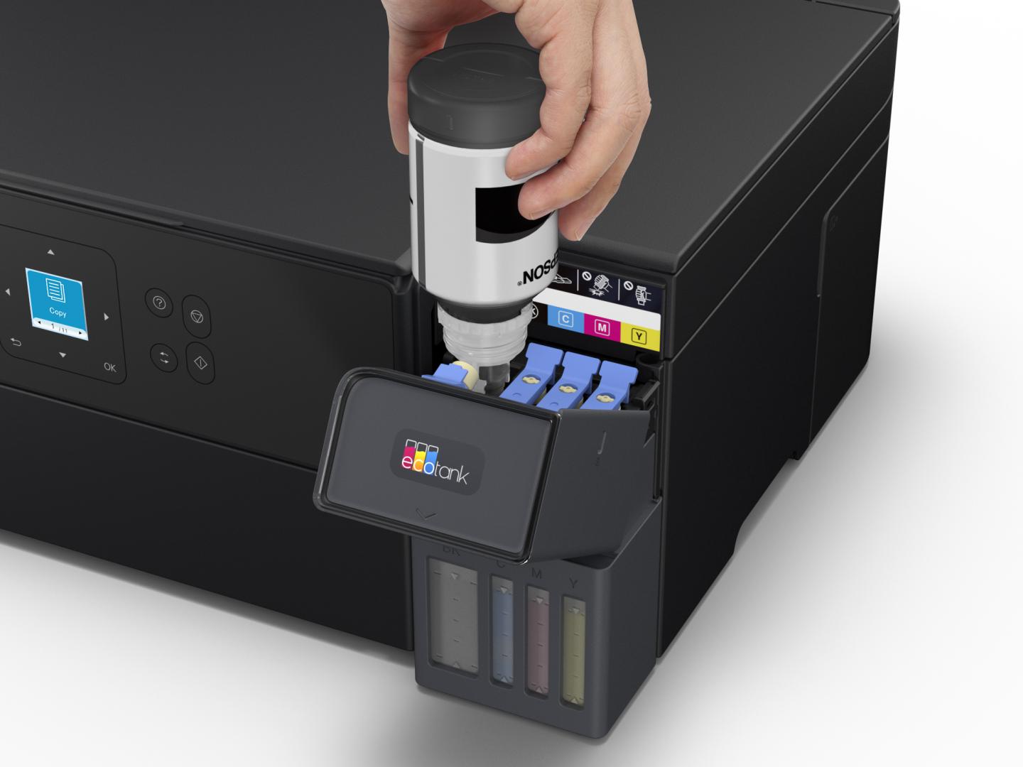 Multifunctional inkjet color CISS Epson EcoTank L4360, A4, Duplex, Wi-Fi, 4800x1200dpi, negru 2 Multifunctional inkjet color CISS Epson EcoTank L4360, A4, Duplex, Wi-Fi, 4800x1200dpi, negru - imagine 2