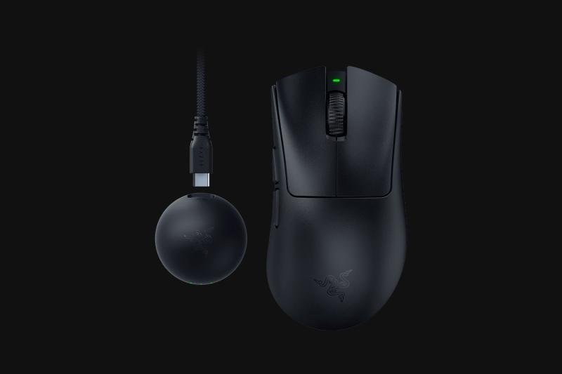 Mouse gaming wireless Razer DeathAdder V4 Pro, 45K DPI, negru