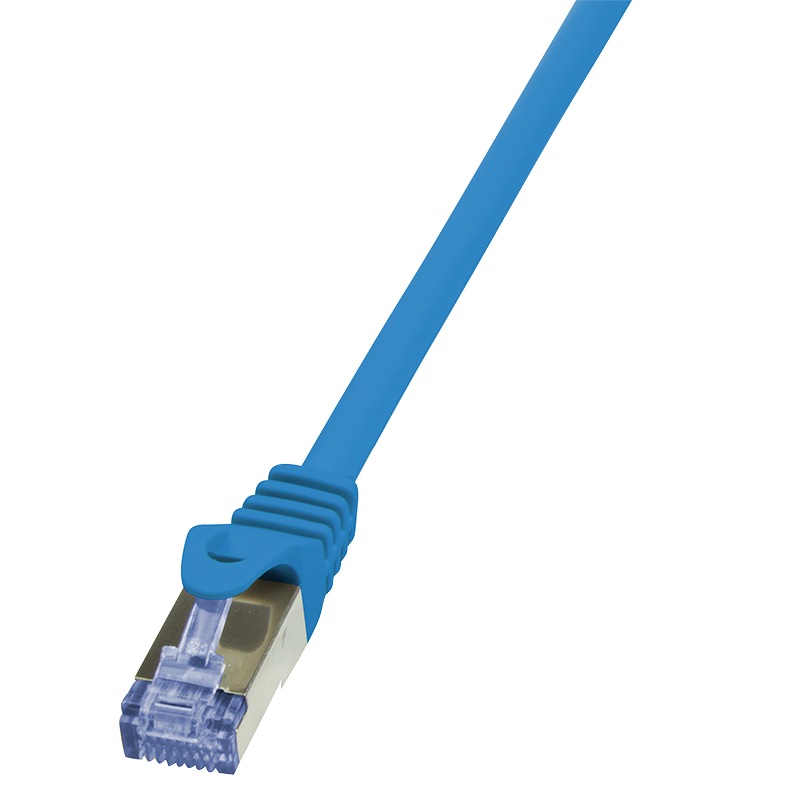 Cablu S/FTP LOGILINK Cat6a, LSZH, cupru, 1.5 m, albastru, AWG26, dublu ecranat CQ3046S