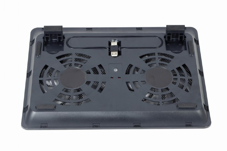 Stand Gembird notebook 15.6", sita metal, fan 2x15cm, LED light, Negru, NBS-2F15-05 5 Stand Gembird notebook 15.6", sita metal, fan 2x15cm, LED light, Negru, NBS-2F15-05 - imagine 5