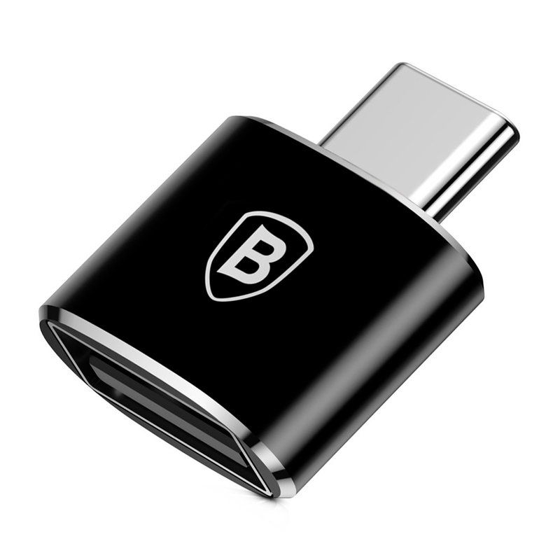 Adaptor OTG Baseus USB la USB Type-C CATOTG-01, Negru 1 Adaptor OTG Baseus USB la USB Type-C CATOTG-01, Negru