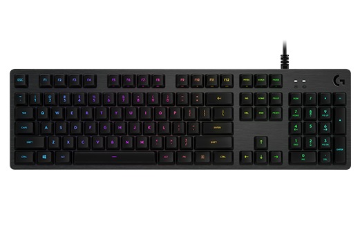 Tastatura gaming mecanica Logitech G512, Iluminare RGB, Switch GX Blue, US INT’L , Carbon