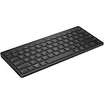 Tastatura wireless HP 350 compacta Multi Device, bluetooth 5.2 (pana la 3 dispozitive), realizata 60% din plastic reciclat, autonomie max. 24 de luni, 2 baterii AAA incluse, negru
