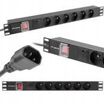 Rack PDU Lanberg 1U 10A 6x 230V PL 2m Negru C14