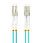 Cablu retea fibra optica cu lungime 5 m si conectori LC/UPC-LC/UPC, Lanberg Z32330, MM, DUPLEX 3.0MM OM3 50/125 LSZH, albastru Albastru 5 m