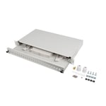 Cutie de distributie fibra optica Lanberg 24xSC Simplex / 24xLC Duplex RACK 19″ 1U Gri + accesorii