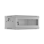 Cabinet 19″ 4U 600×450 gri, usi perforate