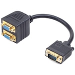 Cablu video Gembird Splitter VGA (T) la 2 x VGA (M), 20cm, negru, CC-VGAX2-20CM