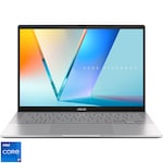 Laptop ASUS Vivobook S14 S3407VA cu procesor Intel Core i7-13620H pana la 4.9GHz, 14”, WUXGA, IPS, 16GB DDR5 RAM, 1TB SSD, Intel UHD Graphics, No OS, Cool Silver
