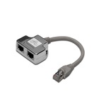 Cablu splitter de retea, Assmann, AT-AG CX2, CAT5e, 0.19 m, Gri