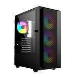 Carcasa computer, GEMBIRD ATX Fornax 4000 ARGB iluminare din spate, Negru