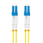 Cablu retea fibra optica cu lungime 1 m si conectori LC/UPC-LC/UPC, Lanberg Z32292, SM, DUPLEX 3.0MM G657A1 LSZH, galben