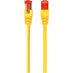 Cablu S/FTP GEMBIRD Cat6a, LSZH, cupru, 1 m, galben, AWG27, dublu ecranat PP6A-LSZHCU-Y-1M