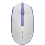 Mouse M-10, Canyon, USB, Alb/Violet