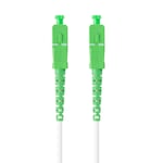 Cablu retea fibra optica cu lungime 5 m si conectori SC/APC-SC/APC, Lanberg Z43083, SM, SIMPLEX 3.0MM G657A2 LSZH, alb Alb 5 m