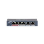 Switch cu 4 PoE Hikvision DS-3E0106P-E/M, fara management, 4000 MAC, 1.6 Gbps, 300 m