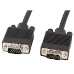 Cablu de conectare ecranat cu miez de ferita , Lanberg , VGA tata/VGA tata , 1.8 m , negru