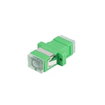 Adaptor retea fibra optica cu conectori SC/APC, Lanberg 43380, SM SIMPLEX, cu capace transparente, verde Verde 0 cm