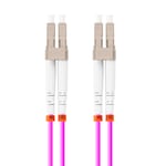 Cablu retea fibra optica cu lungime 5 m si conectori LC/UPC-LC/UPC, Lanberg Z32333, MM, DUPLEX 3.0MM OM4 50/125 LSZH, violet Violet 5 m