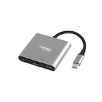 Multi Port Natec, mini USB-C PD, USB 3.0, HDMI 4K, Negru/Argintiu
