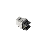 Cuplaj modular , Lanberg , Keystone RJ45->LSA 180° FTP cat6 , negru cu gri