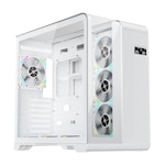 Carcasa 1stPLAYER® Gaming RT7-wh, afisaj digital, 4 ventilatoare aRGB infinity efect, telecomanda, ATX, alb