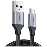 Cablu alimentare si date Ugreen, US290, Fast Charging Data Cable pt. smartphone, USB la Micro-USB, braided, 0.5m, negru