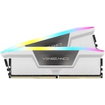 Memorie Corsair VENGEANCE RGB DDR5, 32 GB, KIT 2 x 16 GB, 6000MT/s, C36, 1.4V, Alb