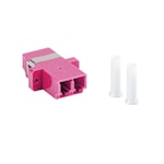 Adaptor retea fibra optica cu conectori LC/UPC, Lanberg 43377, MM DUPLEX OM4, violet Violet 0 cm