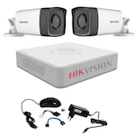 Sistem Camere Supraveghere Video Hikvision Turbo HD 1080P cu 2 camere Hikvision IR 40 m, Vizualizare pe Internet