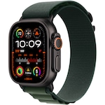 Apple Watch Ultra 2, GPS, Cellular, Carcasa Black Titanium 49mm, Dark Green Alpine Loop – Medium