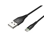 Cablu de date si incarcare, Natec, USB-C, 1 m, Negru