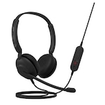 Casti Jabra Evolve 10, cu fir, Binaural, On-Ear, conectare USB-A