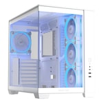 Carcasa Asus A32 PLUS TG ARGB, Middle Tower, Tempered glass, Alb