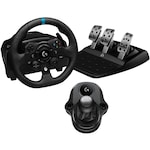 Set Volan Logitech G923 cu Pedale și Schimbător de Viteze, PC/Xbox, Culoare metalizată, Design modernizat