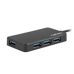Hub USB Natec Moth, 4 porturi, USB 3.2 Gen 1, lungime cablu 15cm, negru