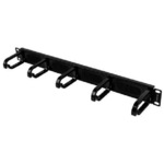 Organizator de cabluri, Lanberg, Plastic, Negru