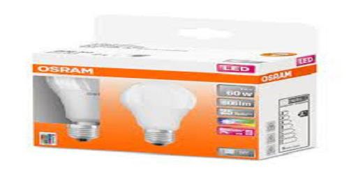 Set 2 becuri LED RGBW cu telecomanda Osram Star, dimabil, E27, 9W (60W), 806 lm, lumina alba si colorata, clasa energetica G