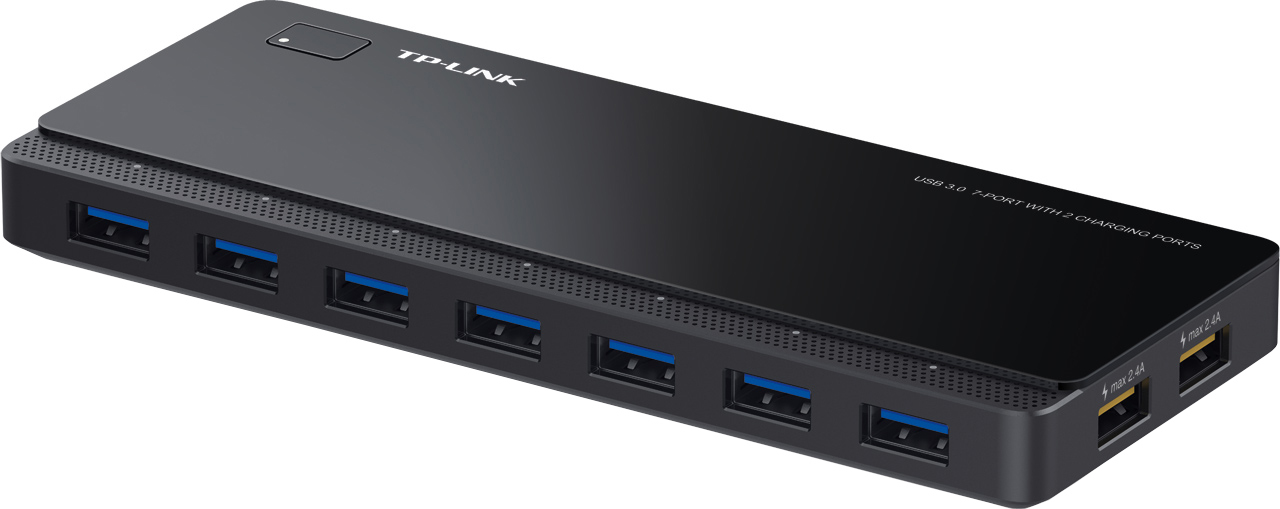 HUB USB TP-LINK UH720, 7 porturi USB 3.0, 2 porturi Fast Charging Port, cablu 1 m, negru 1 HUB USB TP-LINK UH720, 7 porturi USB 3.0, 2 porturi Fast Charging Port, cablu 1 m, negru