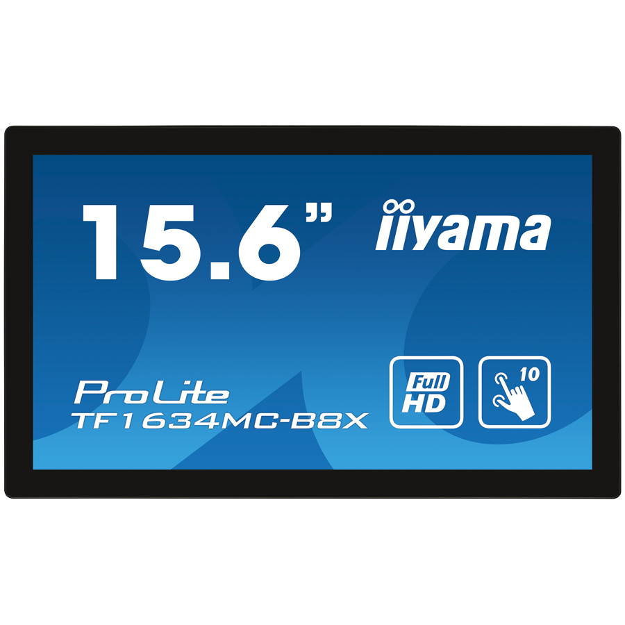Monitor Iiyama TF1634MC-B8X 15.6″ IPS touch OpenFrame IP65, Negru