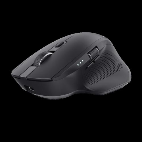 Mouse Wireless Trust OZAA+, Multi-Device, silentios, compact, Bluetooth + 2.4GHz, 800-3200 DPI, negru