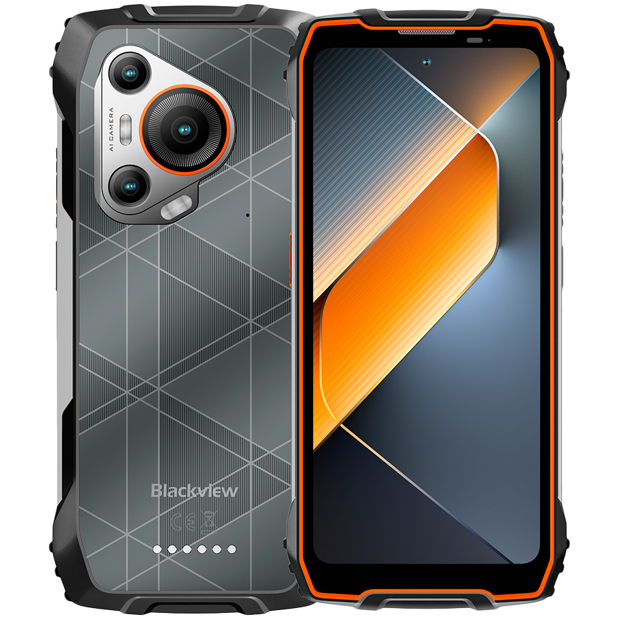 Telefon mobil Blackview BL7000, 5G, 6.78″ FHD+, 24GB RAM(8GB + 16GB extensibili), 256GB ROM, Android 15, 7500mAh, 8 cores, Dual SIM, Arm Mali-G57 MC2, NFC/Amprenta/caracteristici faciale, Portocaliu