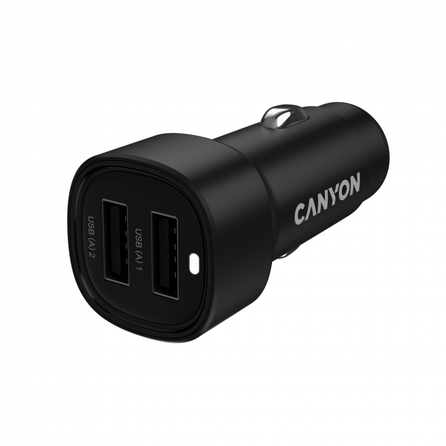 CANYON car charger OnDrive 24 24W 2xUSB-A Black 1 CANYON car charger OnDrive 24 24W 2xUSB-A Black