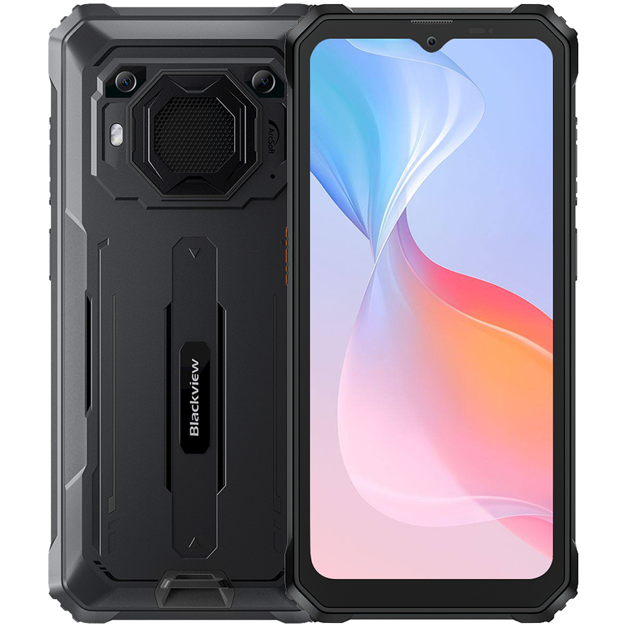 Telefon mobil Blackview BV6200 Pro, 6.56″ FHD+, 12GB RAM(6GB + 6GB extensibili), 128GB ROM, Android 14, 13000mAh, 8 cores, Dual SIM, NFC/Amprenta/caracteristici faciale, Negru