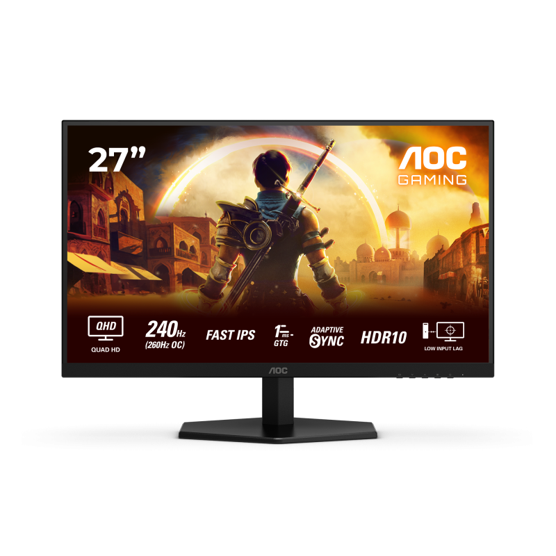 Monitor Gaming Fast IPS LED AOC 27″ Q27G42ZE, QHD 2560 x 1440, HDMI, DisplayPort, 260 Hz, 1 ms Negru