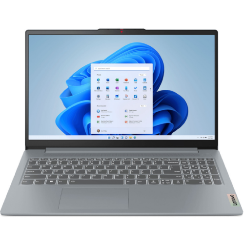 Laptop Lenovo IdeaPad Slim 3 15AMN8 cu procesor AMD Ryzen™ 5 7520U pana la 4.3GHz, 15.6″ Full HD, 16GB LPDDR5 RAM, 512GB SSD, AMD Radeon™ 610M Graphics, No OS, Arctic Grey