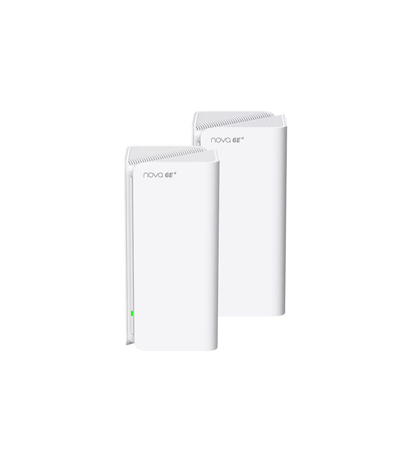 Sistem mesh pentru intreaga casa Tenda MX21 PRO 2pack. Wi-Fi 6E Gigabit tri-band AX5700, 3 porturi Gigabit, MU-MIMO, Beamforming, MFDMA, acoperire pana la 500MP