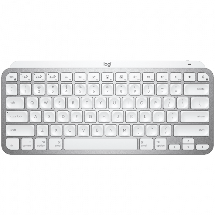 Tastatura Logitech MX Keys Mini pentru Mac, Bluetooth, US INTL layout, Pale Grey